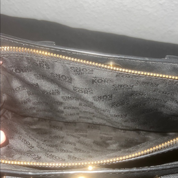 Michael Kors Black Satchel with Gold Accents - Picture 5 of 8
